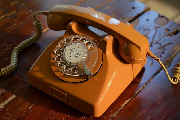 Hoogtepunt een vintage drukknop telefoon met een ro generatieve ai