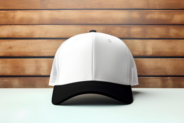 Hoogwaardig mock-up van een witte casual cap voor design overlays