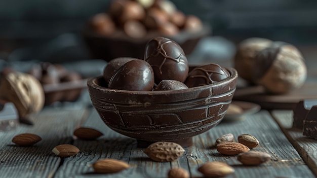 Hoogwaardige chocolade paasgoederen in boeiende productbeelden