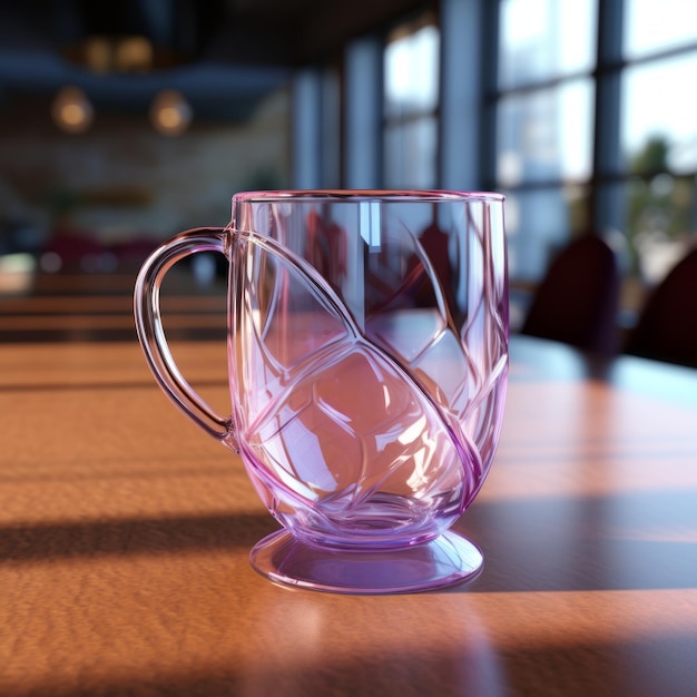 Hoogwaardige glazen koffiekop met Ar-ondersteuning 3D-model