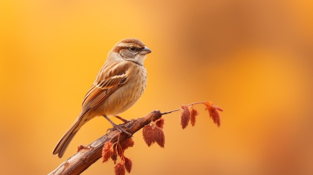 Hoogwaardige Hd-foto Van Mus Neergestreken Op Bruine Stengel