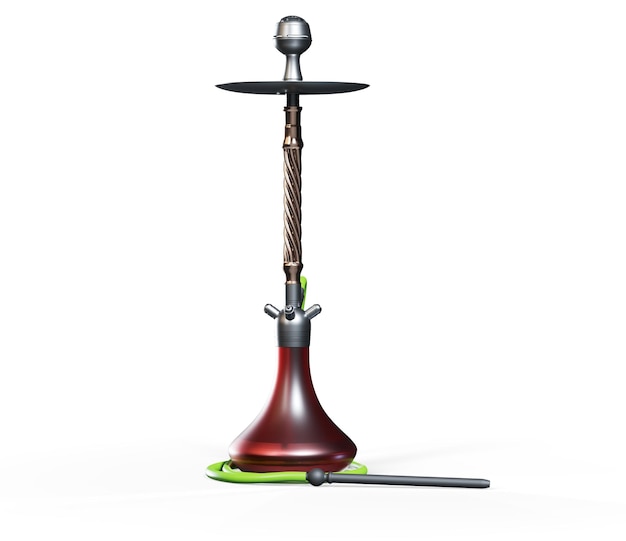 Hookah on a beautiful oriental background smoke 3d render