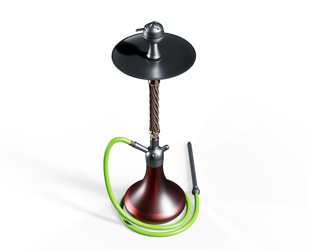 Hookah on a beautiful oriental background smoke 3d render