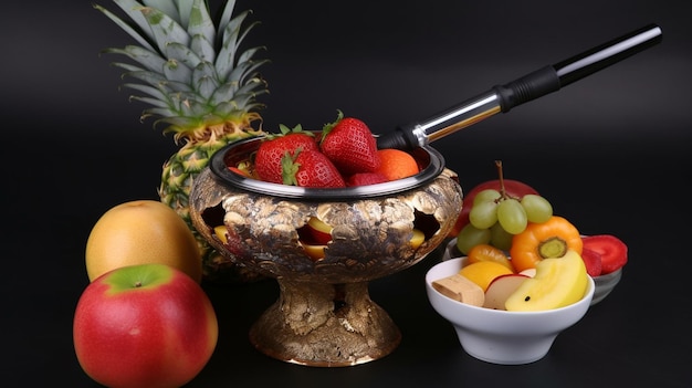 Hookah fruit smoke hookah tobacco refill concept Generative AI