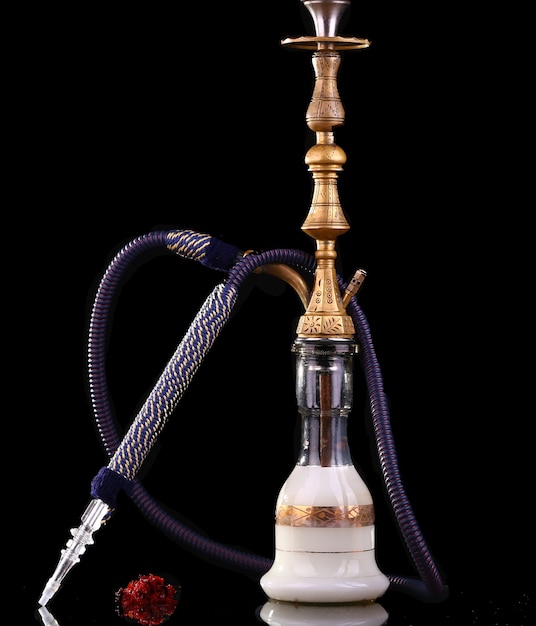 Hookah isolated on black