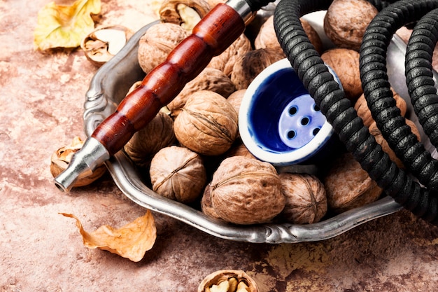 Hookah with autumn walnut