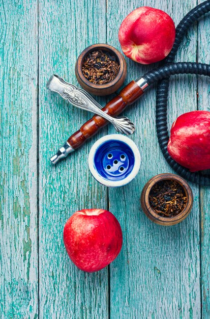 Hookah with nectarine flavor