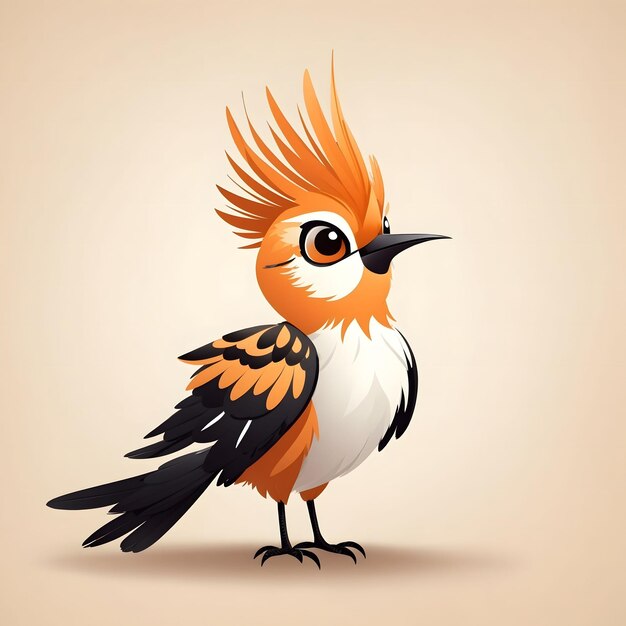 Foto illustrazione dell'uccello hoopoe ai generative