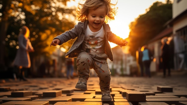 Hopscotch straat kinderspellen klassiekers kinderen meisjes jongens kinderen Verloofd gelukkige kinderen kinderen Outd