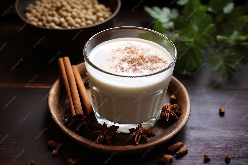 Premium AI Image Horchata Cinnamon Rice Milk Mexican Drink