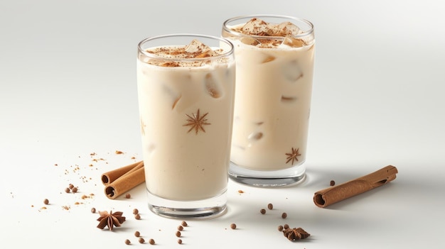 Photo horchata on isolated white background