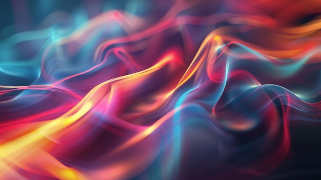 Horizontal abstract background of a vibrant colorful wave combining shades of purple violet and pink