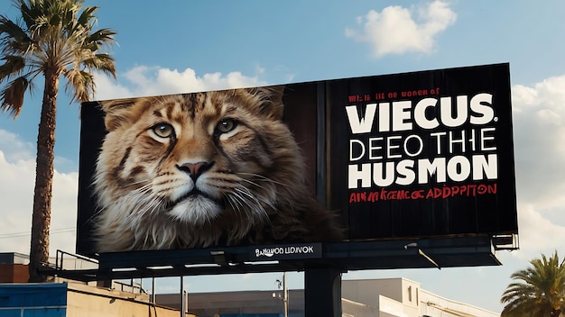 Foto billboard pubblicitario orizzontale per animali