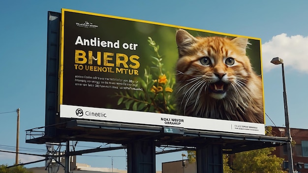 Horizontal animal advertise billborad