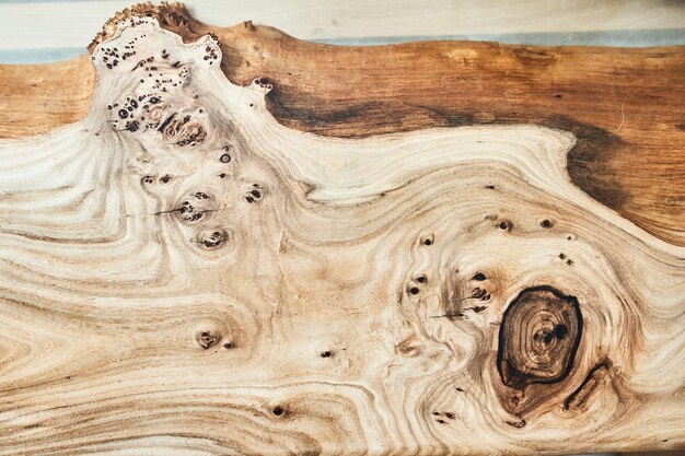 Horizontal arranged rustic brown weathered wood grain Directly Above View