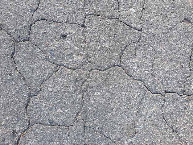 Horizontal asphalt background with cracks