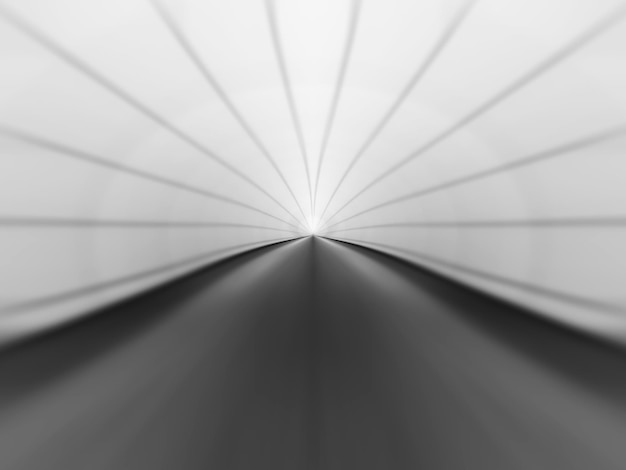 Horizontal black and white virtual tunnel illustration background