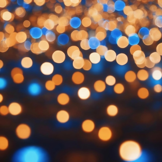 Premium Photo | Horizontal blue background with bokeh