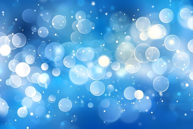 Premium Photo | Horizontal blue circle bokeh background hd