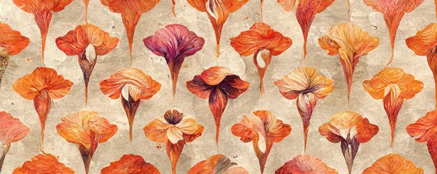 Horizontal Floral Watercolor Background