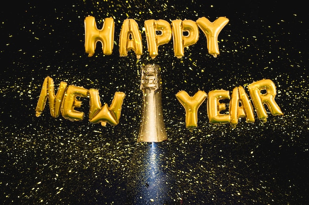 Photo horizontal happy new year banner