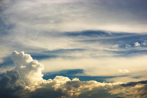 Horizontal high altitude cloudscape background hd