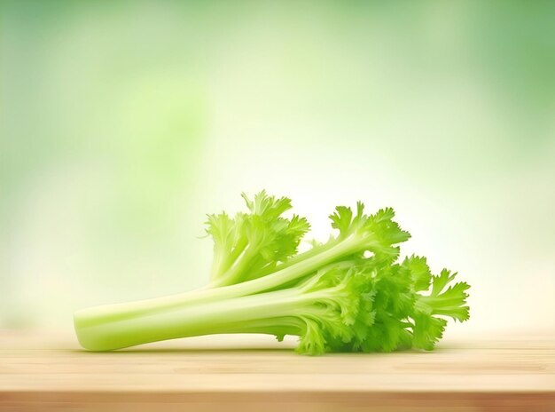 Horizontal image with vegetarian product health vegetable celery and copy space