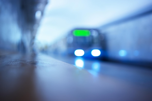 Horizontal Moscow metro bokeh background