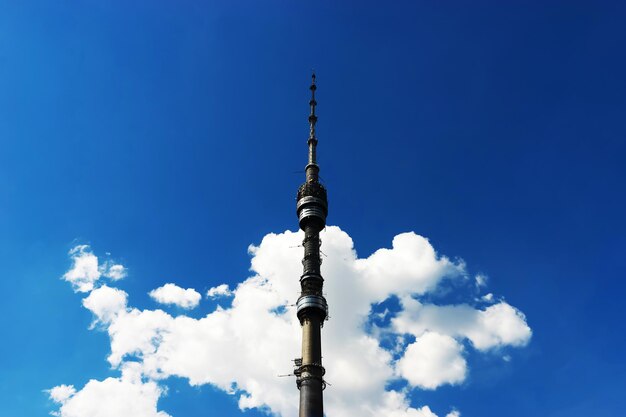 水平モスクワテレビ塔の背景
