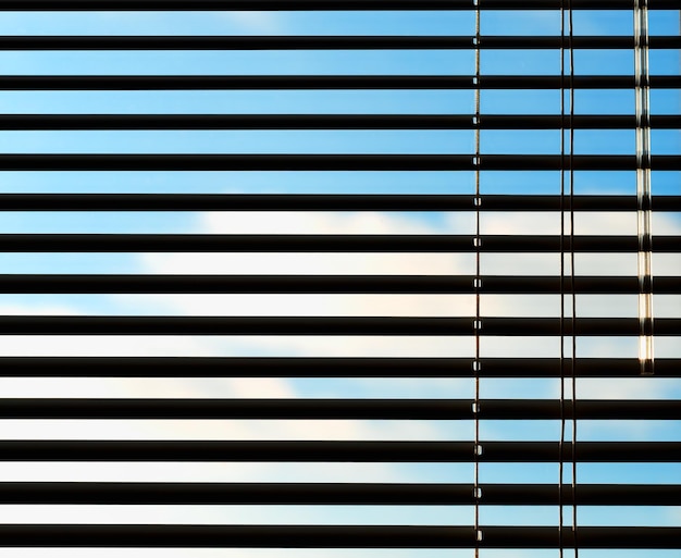 Horizontal opened office blinds object background