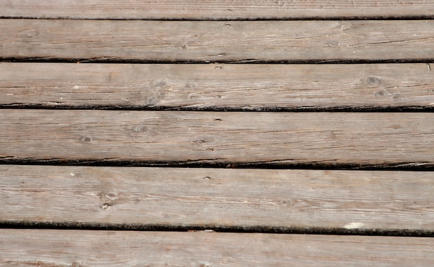 Horizontal photo of a worn down wooden  