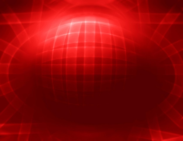 Photo horizontal red 3d sphere abstract illustration background