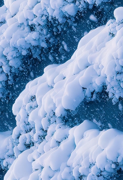 美しい雪の水平ショット