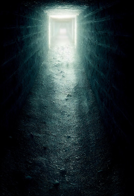 写真 怖い地下トンネルの水平ショット 3 d イラスト