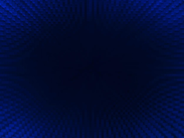 Horizontal vivid blue blackhole 3d extruded cubes abstraction