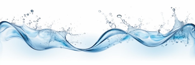 Horizontal water banner with wave effect 31 resolution blue color water drops space for text