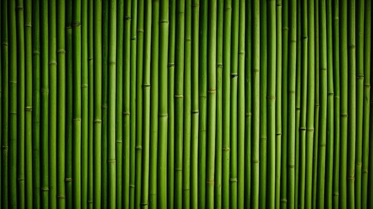 Foto horizontale achtergrond van groene bamboe