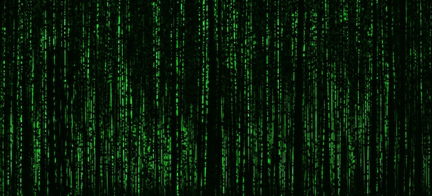 Horizontale levendige matrix neo cyberpunk hacker terminal abstractie achtergrond achtergrond