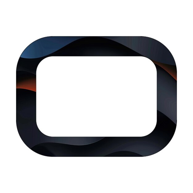 horizontale rechthoek icoon donkere zwarte oranje golven textuur