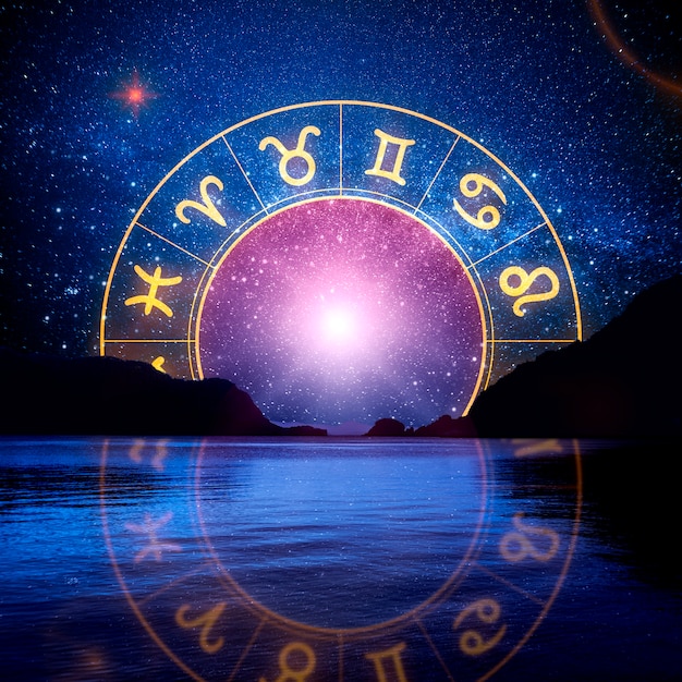 Photo horoscope and astrology collage