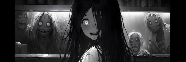 Foto horror anime manga stile background design art