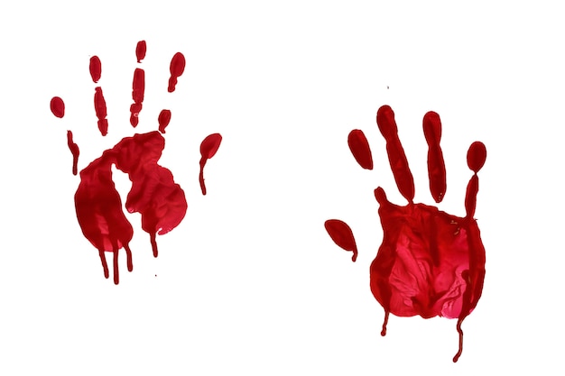 Horror bloody hand print