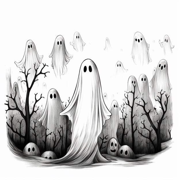 Horror Ghost Characters Haunting Specters