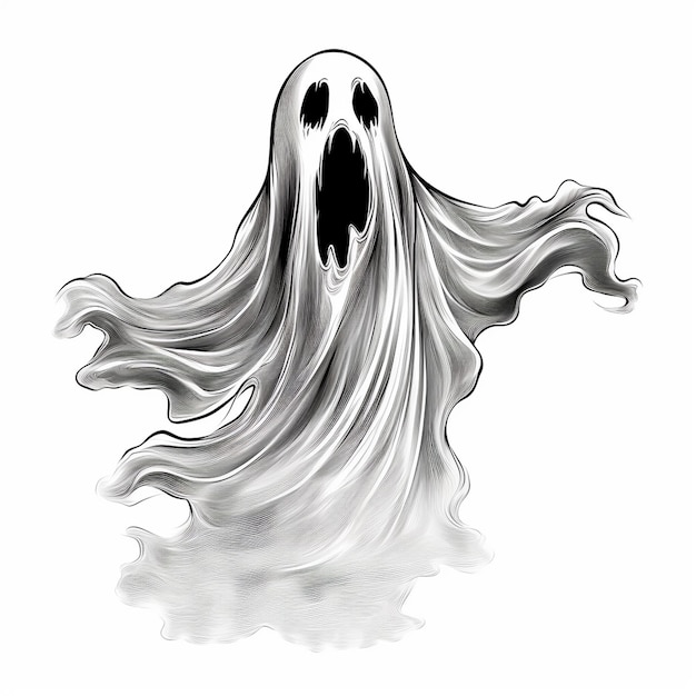 Horror Ghost Illustrations Menacing Ethereal Entities