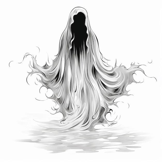 Photo horror halloween ghost painting