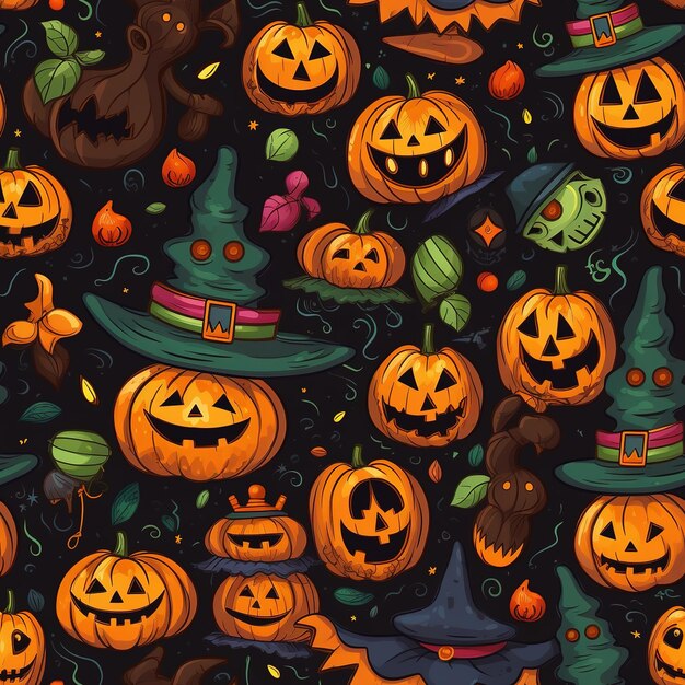 horror halloween themed pattern