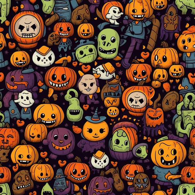 horror halloween themed pattern