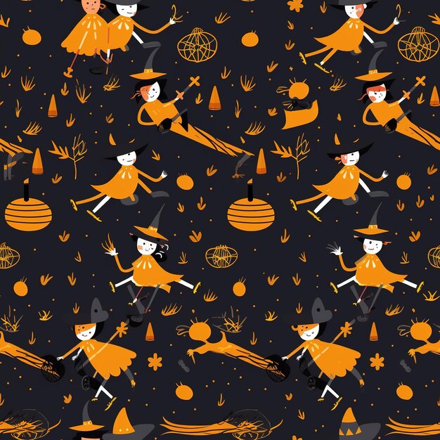 horror halloween themed pattern