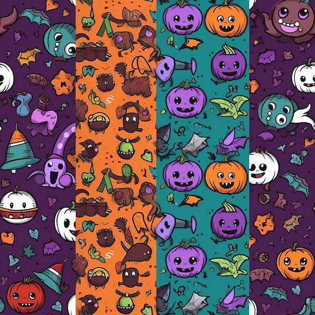 horror halloween themed pattern