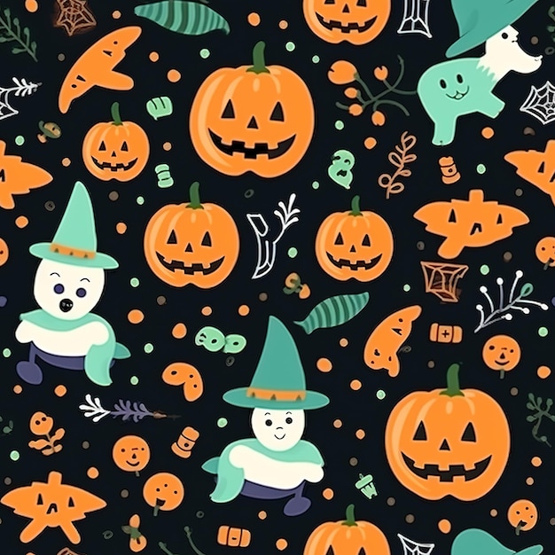 horror halloween themed pattern